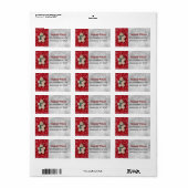 Kerstmis Festive Gingerbrood Man Cookie Etiket (Full Sheet)