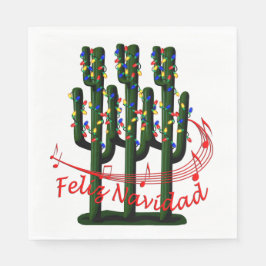Kerstmis Fiesta Feliz Navidad Party Lunch Napkin Servetten