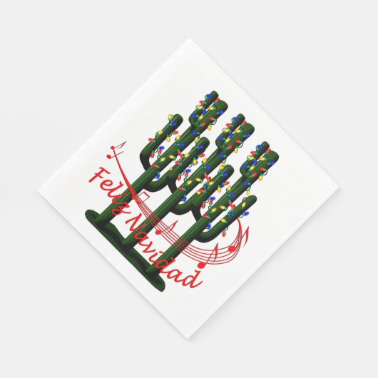 Kerstmis Fiesta Feliz Navidad Party Lunch Napkin Servetten (Hoek)