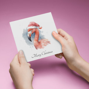 Kerstmis Flamingo, aanpasbaar Feestdagenkaart