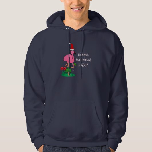Kerstmis Flamingo Hoodie (Voorkant)