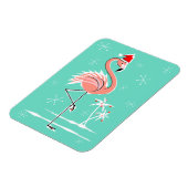 Kerstmis Flamingo magneet flexibel (Linkerzijde)