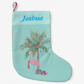 Kerstmis Flamingo Name Small kerstaking Kleine Kerstsok (Voorkant)