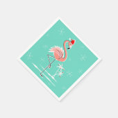 Kerstmis Flamingo papieren servet (Hoek)