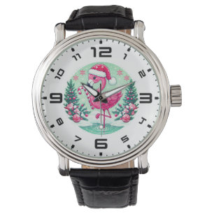 Kerstmis Flamingo Sublimatie Clipart-10424 Horloge