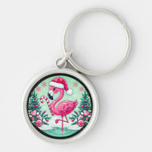 Kerstmis Flamingo Sublimatie Clipart-10424 Sleutelhanger