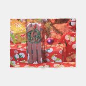 Kerstmis Fleece Deken (Voorkant (Horizontaal))