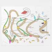 Kerstmis Fleece Deken (Voorkant (Horizontaal))