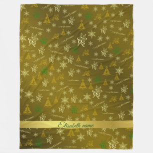 kerstmis fleece deken name sjabloon