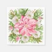 Kerstmis: Floral Holiday Servet (Voorkant)