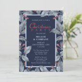 Kerstmis Floral Modern Corporate Kerstfeest Kaart (Staand voorkant)