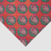 Kerstmis Football op rood Tissuepapier (Detail)