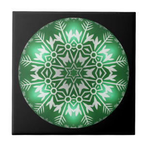 Kerstmis Fractal Design ~ Kaleidoscoop ~ * ~ Tegeltje