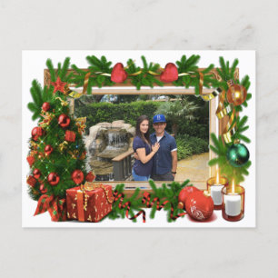 Kerstmis Frame Feestdagenkaart
