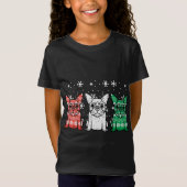Kerstmis Franse Bulldogs Xmas Frenchie Hond T-shirt (Voorkant)
