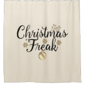 Kerstmis Freak Gold Brass Douchegordijn (Voorkant)