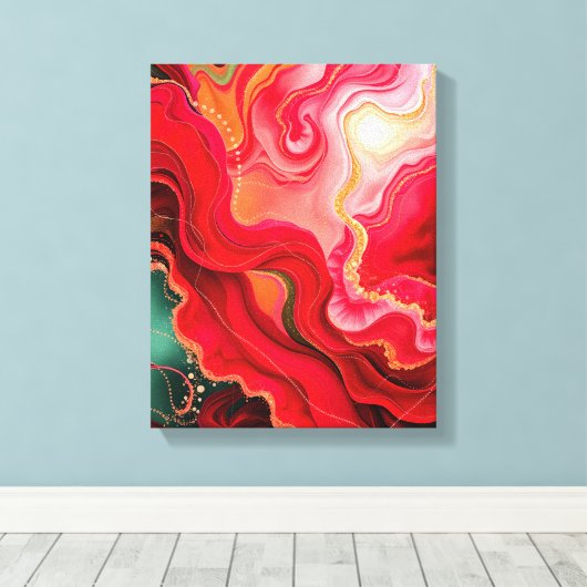 Kerstmis Frequentie Resonantie Premium Verpakt Canvas Afdruk (Insitu (Houten vloer))