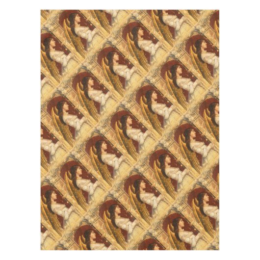 Kerstmis Fresco Angel Tafelkleed (Voorkant)