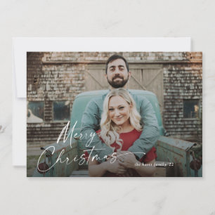 Kerstmis full bleed portret foto kaart