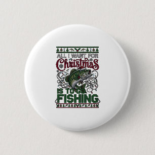 Kerstmis Ga Vissen Vis Santa Hoed Lichten Ronde Button 5,7 Cm