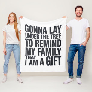 Kerstmis gaat onder de kerstboom liggen Kerstmis F Fleece Deken