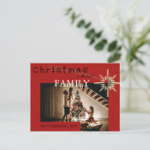 Kerstmis gaat over familie uitnodiging briefkaart (Staand voorkant)