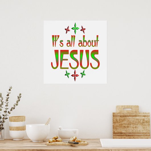 Kerstmis gaat over Jezus Poster (Keuken)