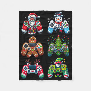 Kerstmis Gaming Controllers Kerstman Elf Kerstmis  Fleece Deken