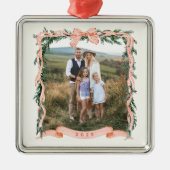 KERSTMIS GARLAND Foto Metalen Ornament (Voorkant)
