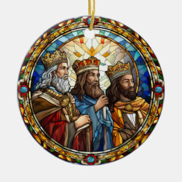 Kerstmis Geboorte Drie Wijze Mannen Keramisch Ornament