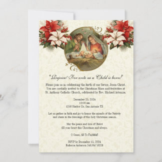 Kerstmis Geboorte Feest Viering Religieus Kaart