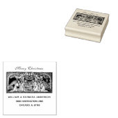 Kerstmis Geboorte Jezus Maria Joseph Engelen Rubberstempel