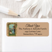 Kerstmis Geboorte Vakantie ReligieusDank u Etiket (Insitu)