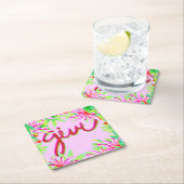 Kerstmis - Geef Vierkante Kartonnen Onderzetter (Insitu)