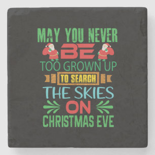 Kerstmis geeft de hemel op kerstavond stenen onderzetter