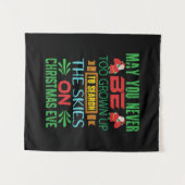 Kerstmis geeft de hemel op kerstavond wandkleed (Voorkant (horizontaal))