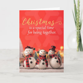 Kerstmis Gefeliciteerd Voor Iedereen Schattige Sne Feestdagen Kaart