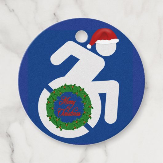 Kerstmis gehandicapten bedankjes labels (Voorkant)