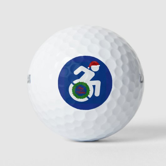 Kerstmis gehandicapten golfballen (Voorkant)