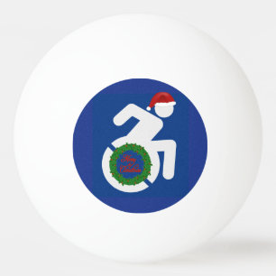 Kerstmis gehandicapten pingpongballen
