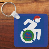 Kerstmis gehandicapten sleutelhanger (Voorkant)