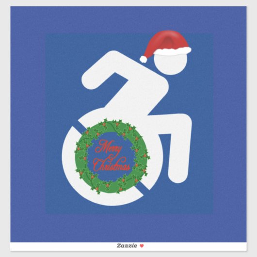 Kerstmis gehandicapten sticker (Vel)