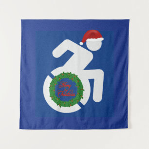 Kerstmis gehandicapten wandkleed