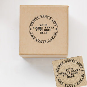 Kerstmis Geheim Santa Gift Exchange Custom Rubberstempel