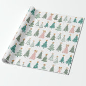 Kerstmis gekleurde Noel Kerstmis Cadeaupapier (Uitgerold)