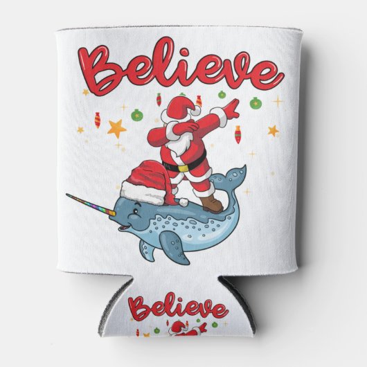 Kerstmis gelooft dat santa een verhaaltje is met s blikjeskoeler (Voorkant)