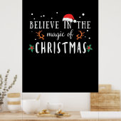 Kerstmis gelooft in de kerstavond poster (Keuken)