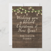 Kerstmis gelooft Jezus Nativiteit Rustige Hout Feestdagenkaart (Achterkant)