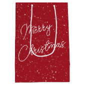 Kerstmis gember kat in sneeuwvlokken medium cadeauzakje (Achterkant)