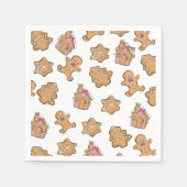 Kerstmis gemberbread man partij Papier Servet (Voorkant)